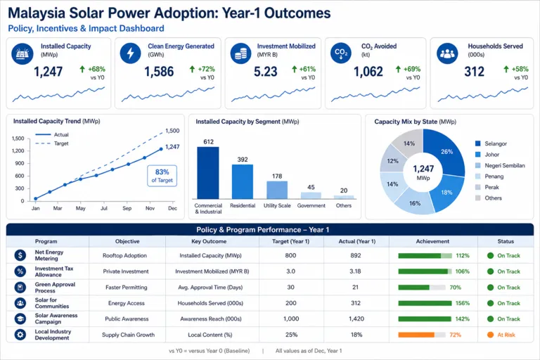 Dashboard — Renewable Energy Transition: Solar Power Adoption in Malaysia