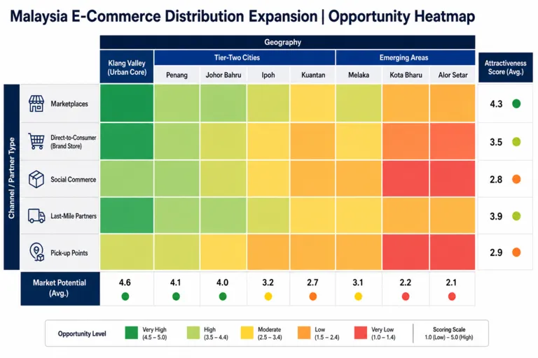 Heatmap — E-Commerce Distribution Expansion Strategy in Malaysia