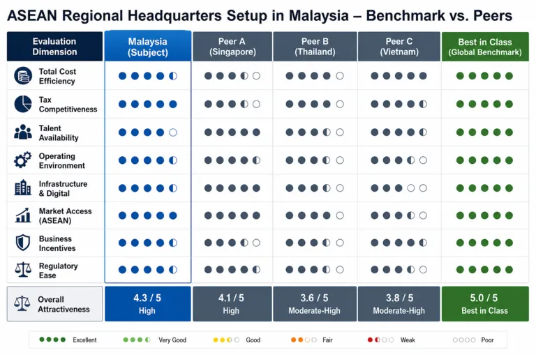 Benchmark — ASEAN Regional Headquarters Setup in Malaysia