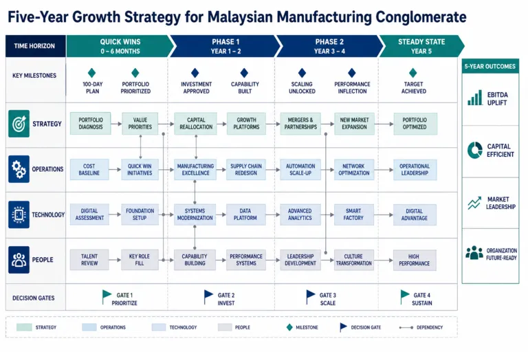 Roadmap — Five-Year Growth Strategy for Malaysian Manufacturing Conglomerate