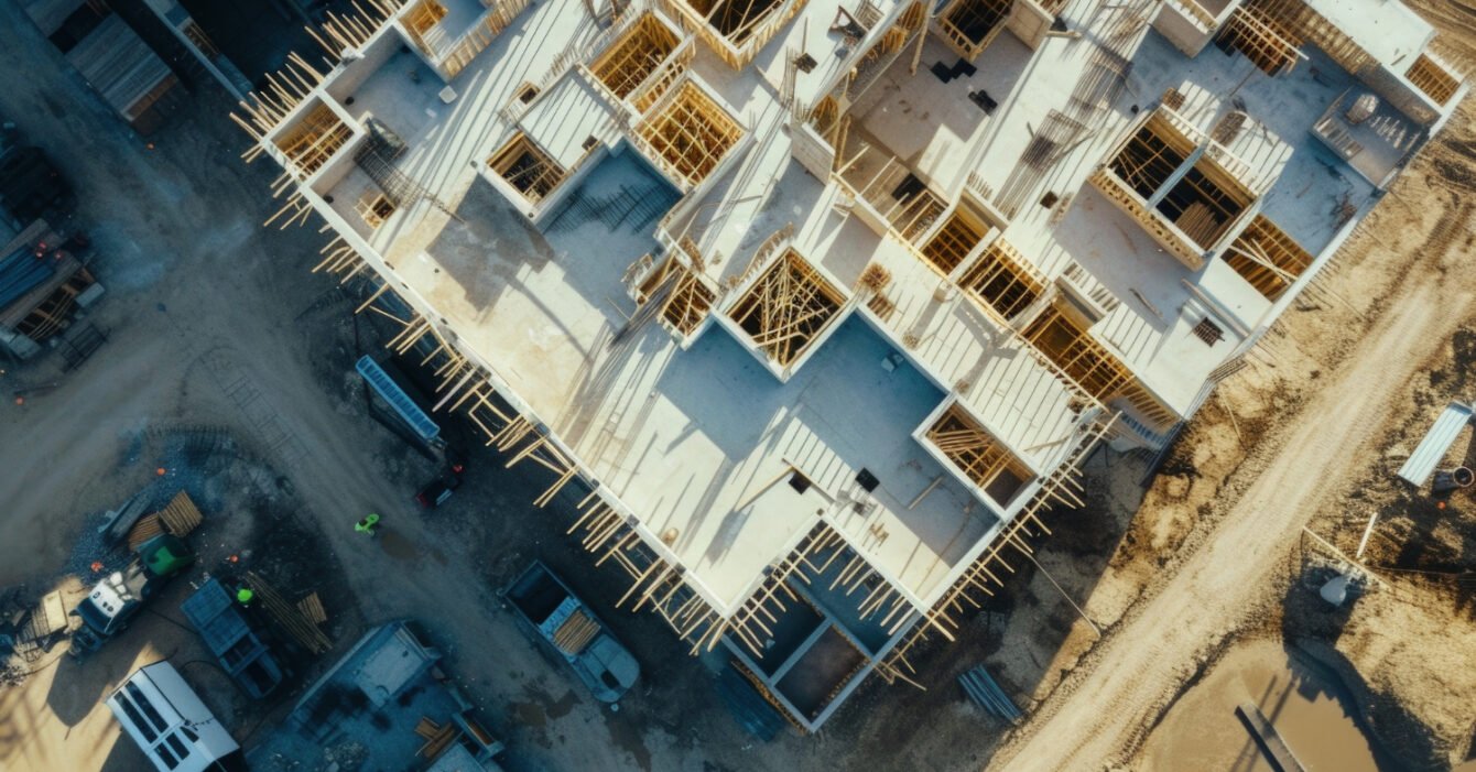 Ongoing construction of a residential building, showing the growing interest in Modular Construction Malaysia.